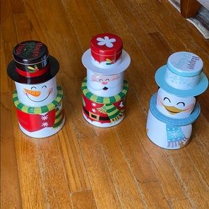 Set of 3 Christmas tins